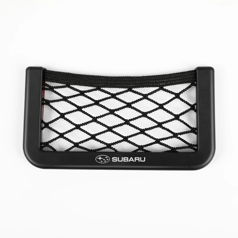 Car Storage Net Bag Phone Holder Pocket Organizer for Subaru Impreza Forester Tribeca XV BRZ auto accessories styling