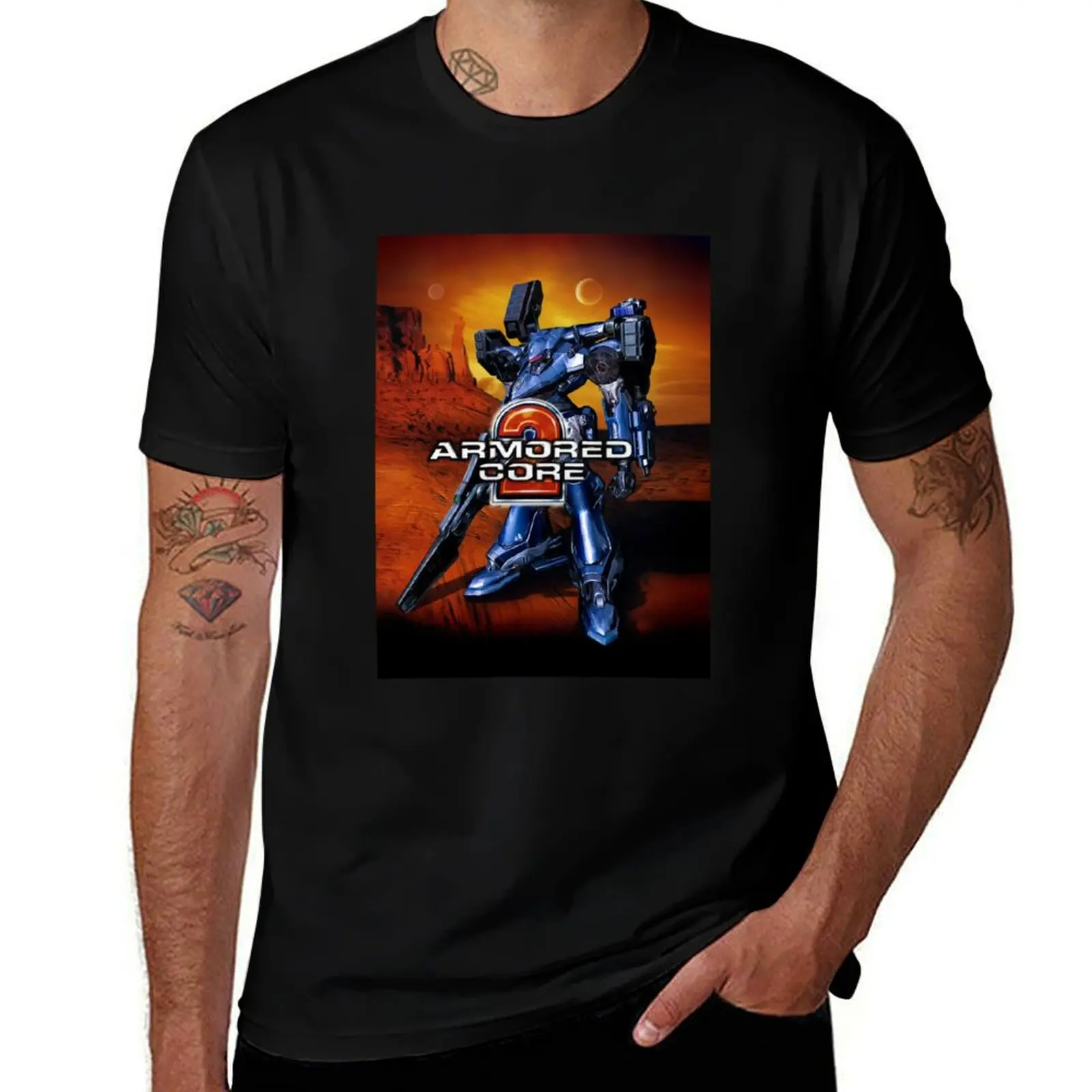 

Armored Core 2 - P2 - Coverart T-Shirt graphic t shirts for man man t shirts graphic t shirts cotton 100% T-shirt
