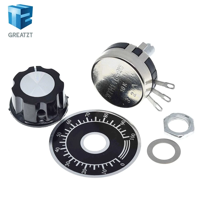 GREATZT WTH118 DIY Kit Parts 2W 1A Potentiometer 1K 2.2K 4.7K 10K 22K 47K 100K 470K 1M