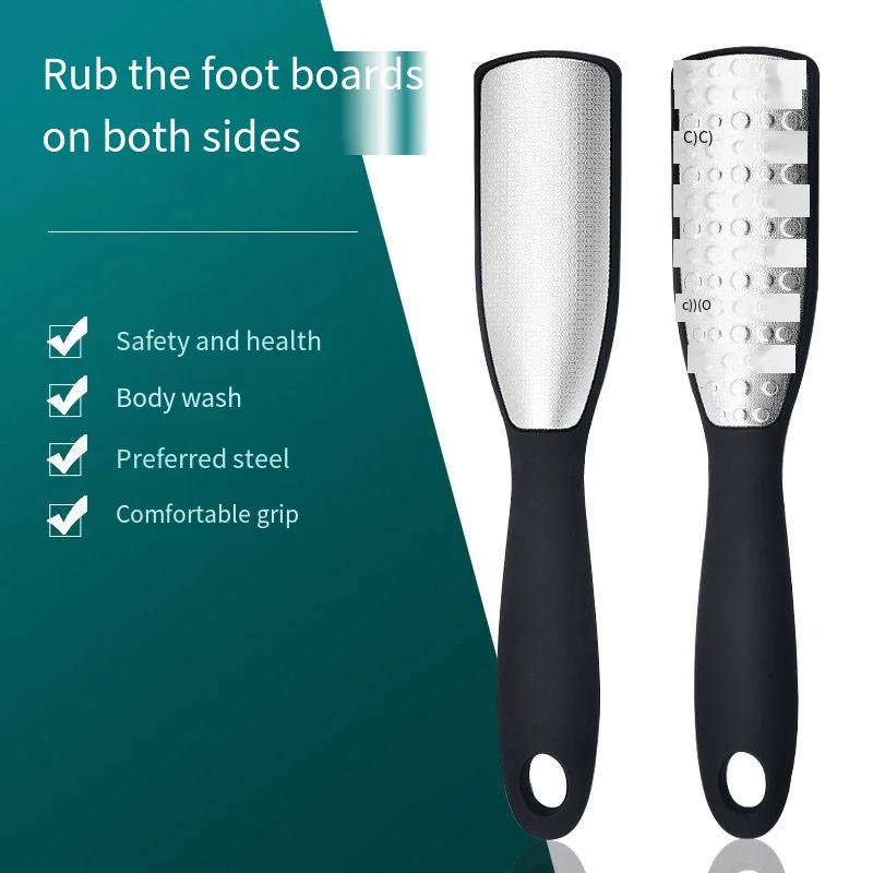 Pedicure Tools Heel Scratcher Files Artifact Exfoliating Calluses Brush Stainless Steel Foot Sharpening Double-sided Pedicura