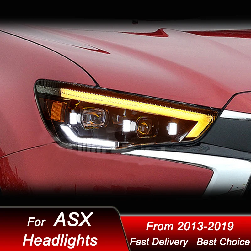 Car Headlights For Mitsubishi ASX dazzling 2013-2019 new style full LED Headlamp Assembly Upgrade Projector Lens Accessories Kit