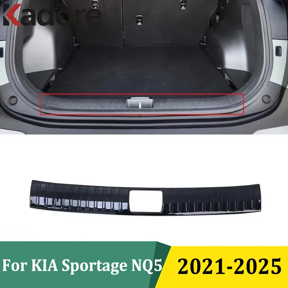 

For KIA Sportage NQ5 2021 2022 2023 2024 2025 Stainless Steel Inner Rear Bumper Pad Protector Trim Tail Trunk Scuff Plate Cover