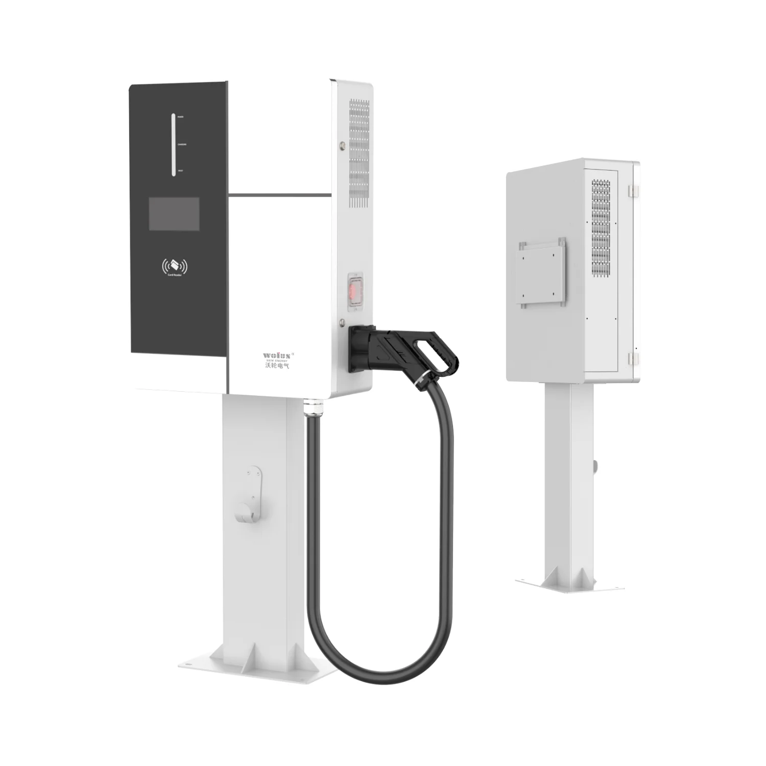 Wolun Hot Sale 20KW 30KW 40KW IP55 CCS1 CCS2 Chademo GB/T Fast DC EV Car Charging Station with 5m Cable