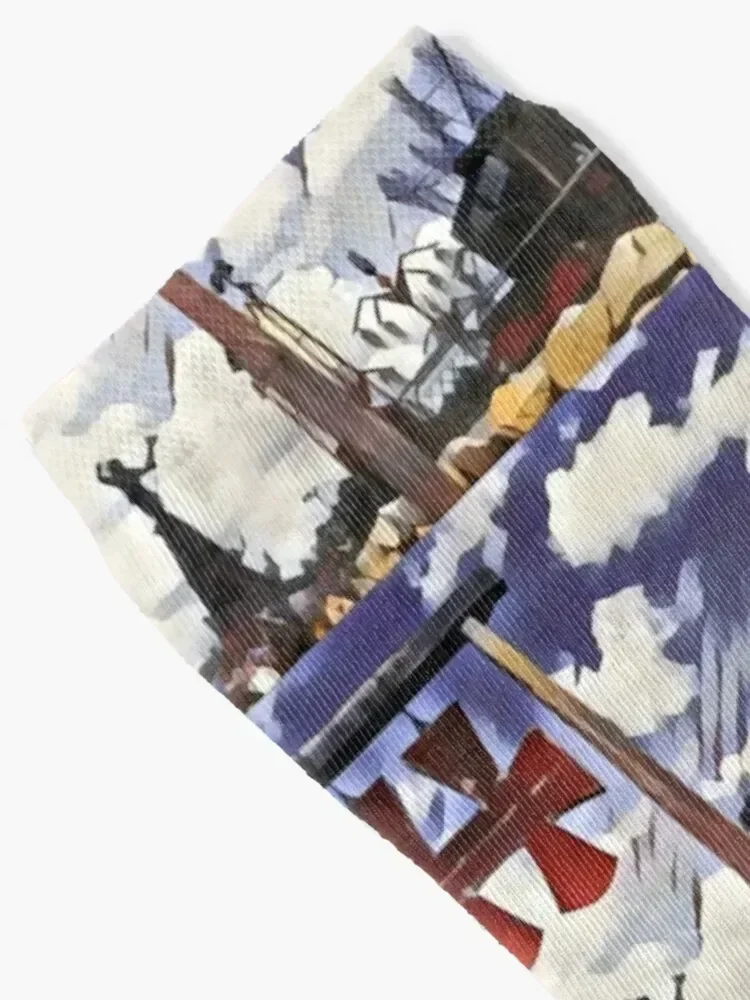 Hellfest Music Festival, Clisson, France (v3) Socks Stockings compression new year winter happy Women's Socks Men's