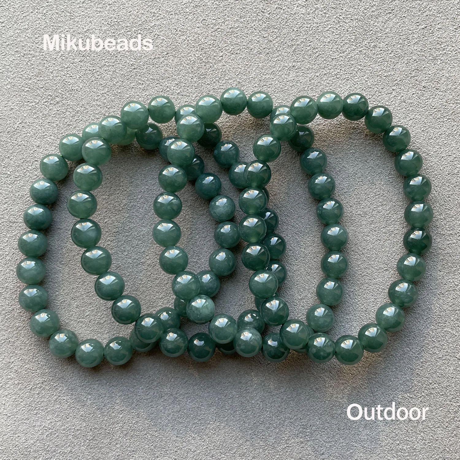 Wholesale Natural AA+ 6.5mm Lake Green Jadeite Smooth Round Loose Beads For Making Jewelry DIY Bracelet Necklace