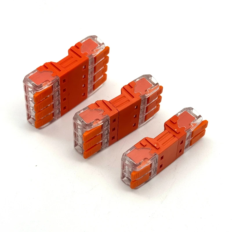 10pcsQuick Lever Splicing Wire Connectors 2/3/4 Pins CMK642 Compact Plugable Male Female Terminals Universal Blocks