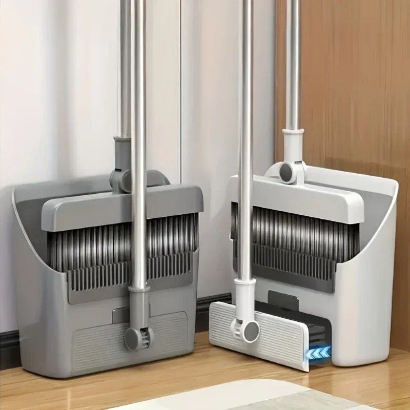 Danoz CleanSmart 3-in-1 Folding Broom Dustpan Set