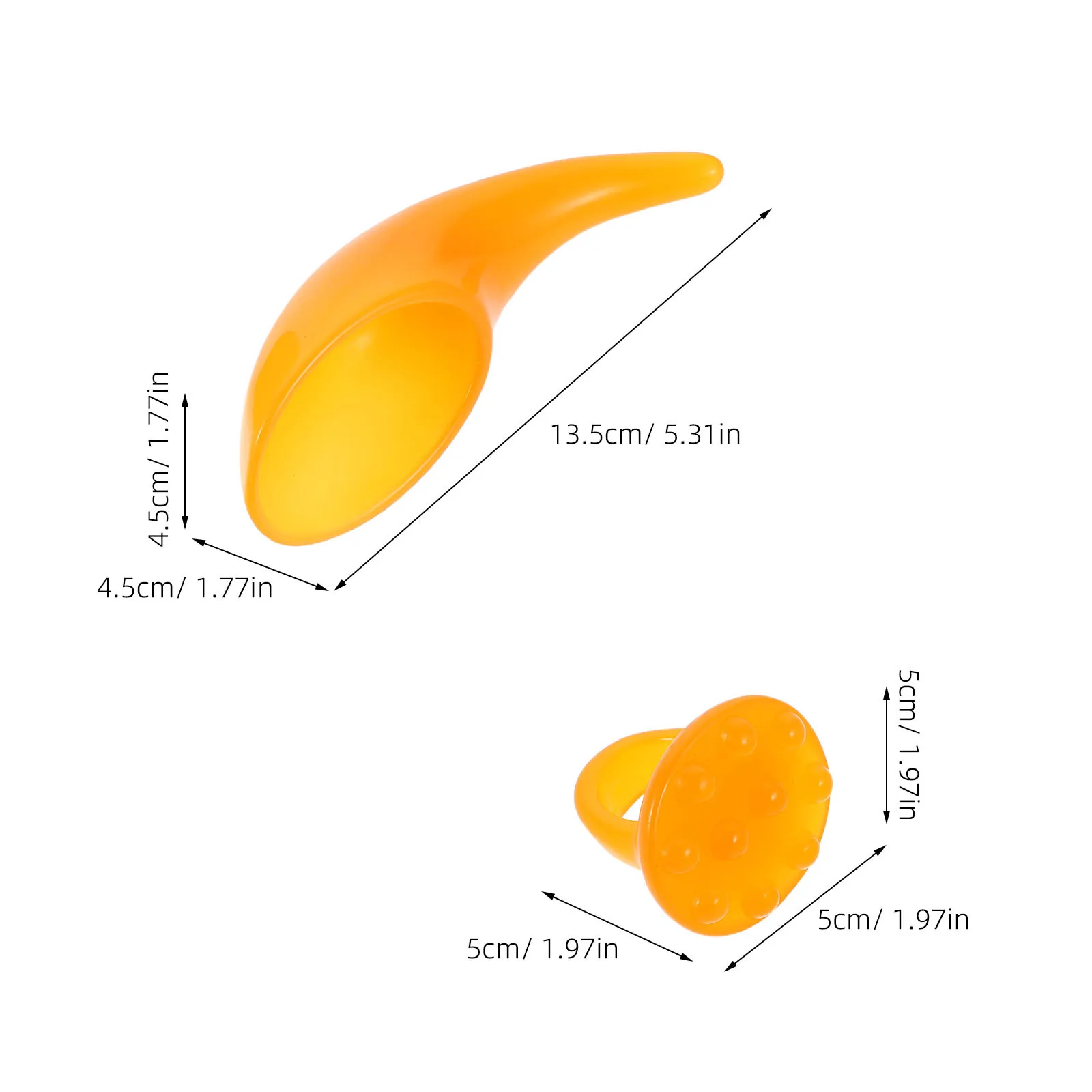 2 pezzi massaggiatore facciale per la cura della pelle portatile a forma di corno Gua Sha strumento viso collo asta raschiante durevole