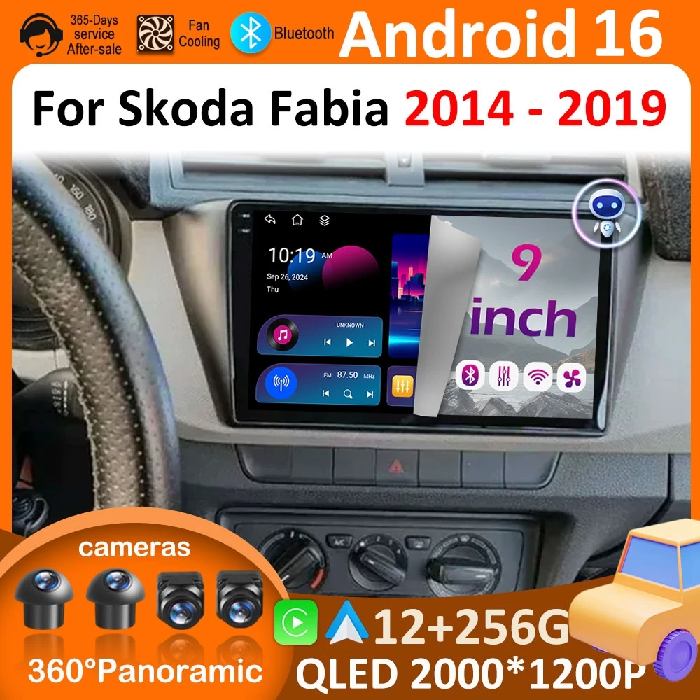 

Navigation GPS Android 16 for Skoda Fabia 2014 2015 2016 2017 2018 2019 Car Multimedia Video Player Wireless Carplay Accessories