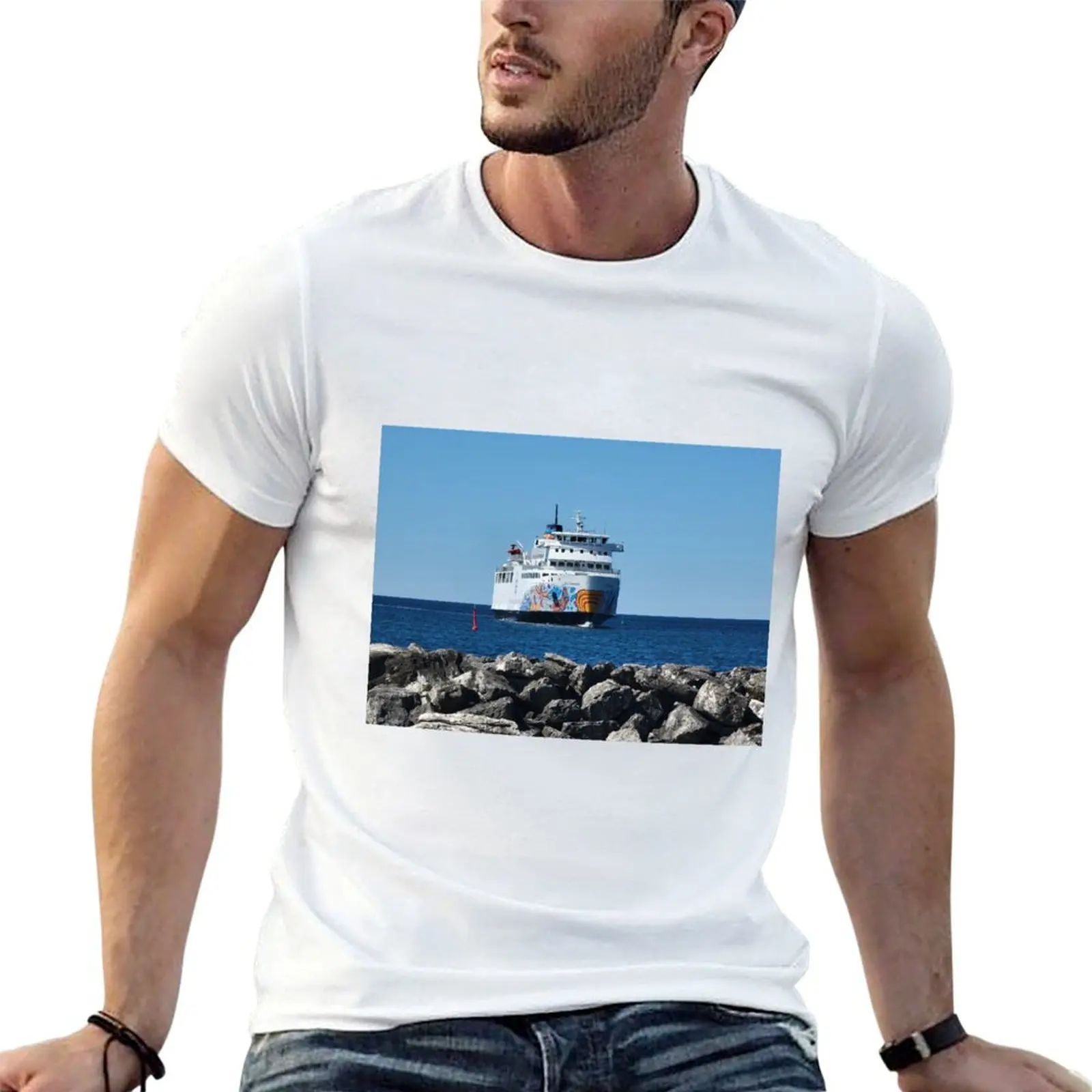 Chi-Cheemaun Ferry, Manitoulin Island T-Shirt anime tshirt hippie clothes mens big and tall t shirts