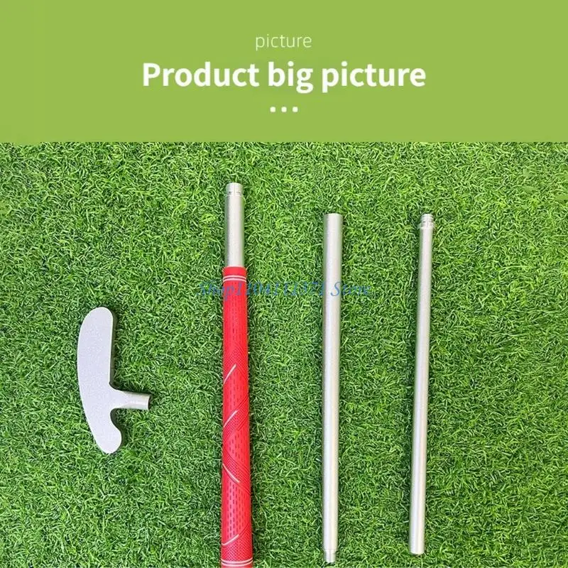 P9FC Double Sided Golf Practice Putter Three Section Detachable Golf Putter Push Rod Golfing Supply for Beginners Enduring
