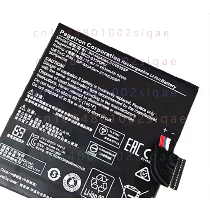 0B23-011P0RV Genuine BP-McAllan-31/4630SP Laptop Battery For Getac 3ICP6/44/109 Series Tablet WACOM MobileStudio Pro DTH-W1320