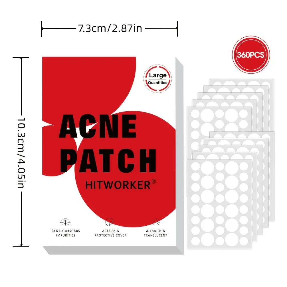 رقع حب الشباب الرقيقة الصغيرة (720 قطعة) - ملصقات غروانية مائية غير قابلة للاكتشاف ليلاً ونهارًا