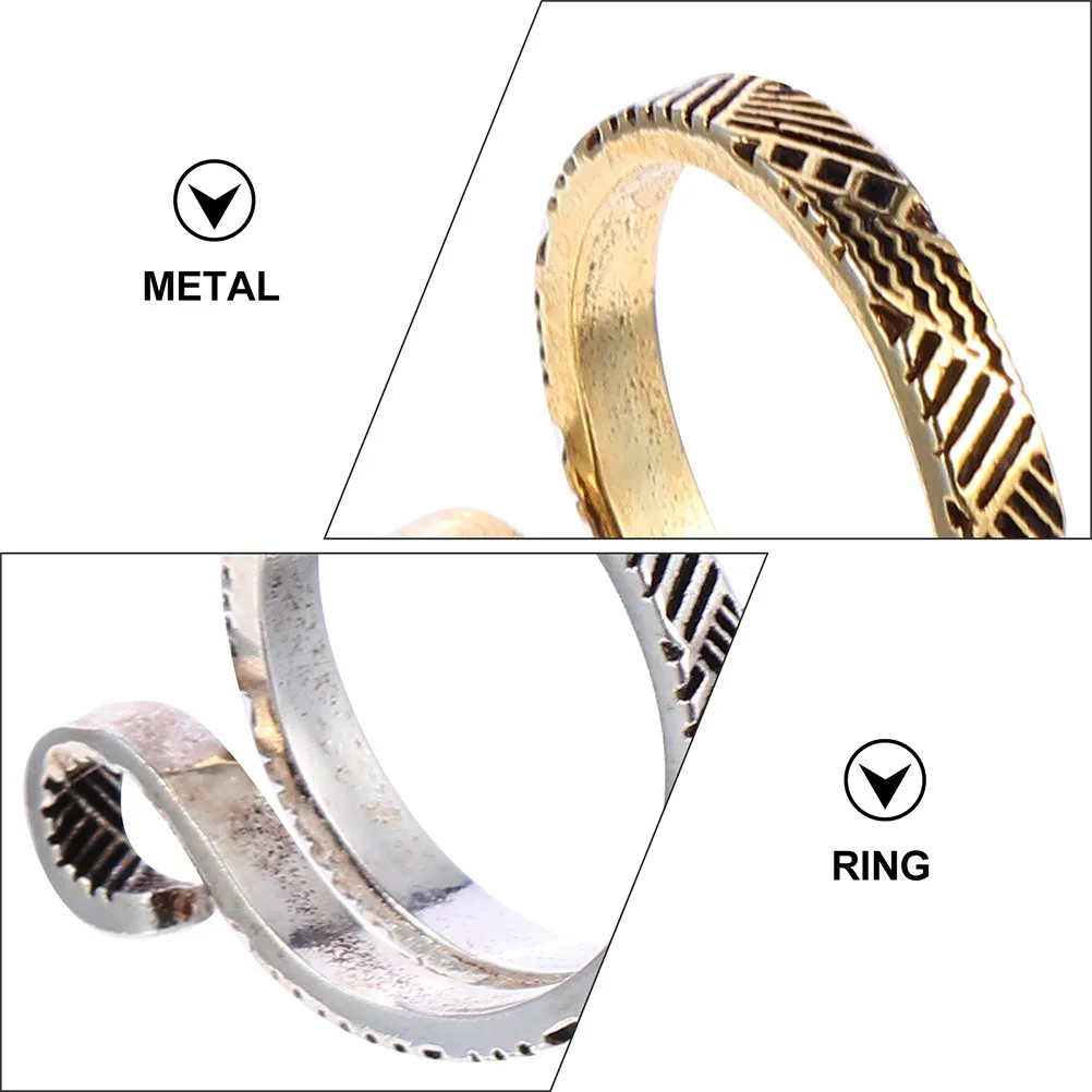 4Pcs Knitting Loop Ring Creative Metal Finger Knitting Tool Adjustable Yarn Winder for Sewing Crochet Crafts Winder