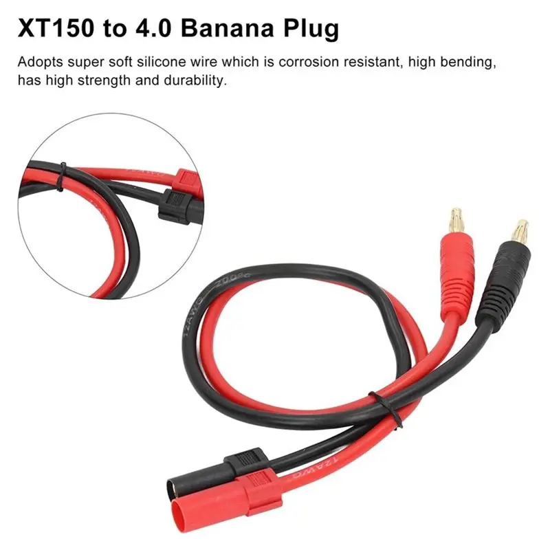 [NEW A09R!】 B6 Charge Cable 4.0Mm Banana Plug To XT150 Cable For RC Car Balance Chargers