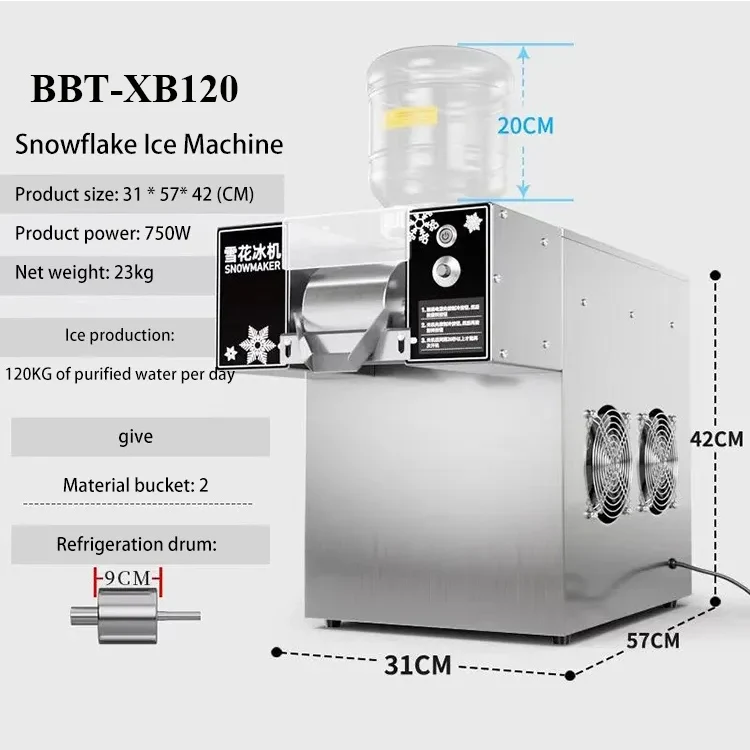Tabletop Snow Ice Maker Machine Milk Snowflake Cream Fine Snow Ice Machine Electric Snowflake Ice Cream Machine