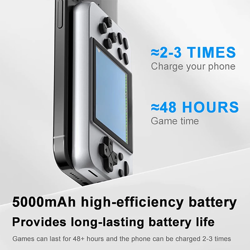 Portable Handheld Game Console Retro Gamepad Support Magnetic Wireless Charging Function Charging Bunk 16G MP4 Game IPS Screen