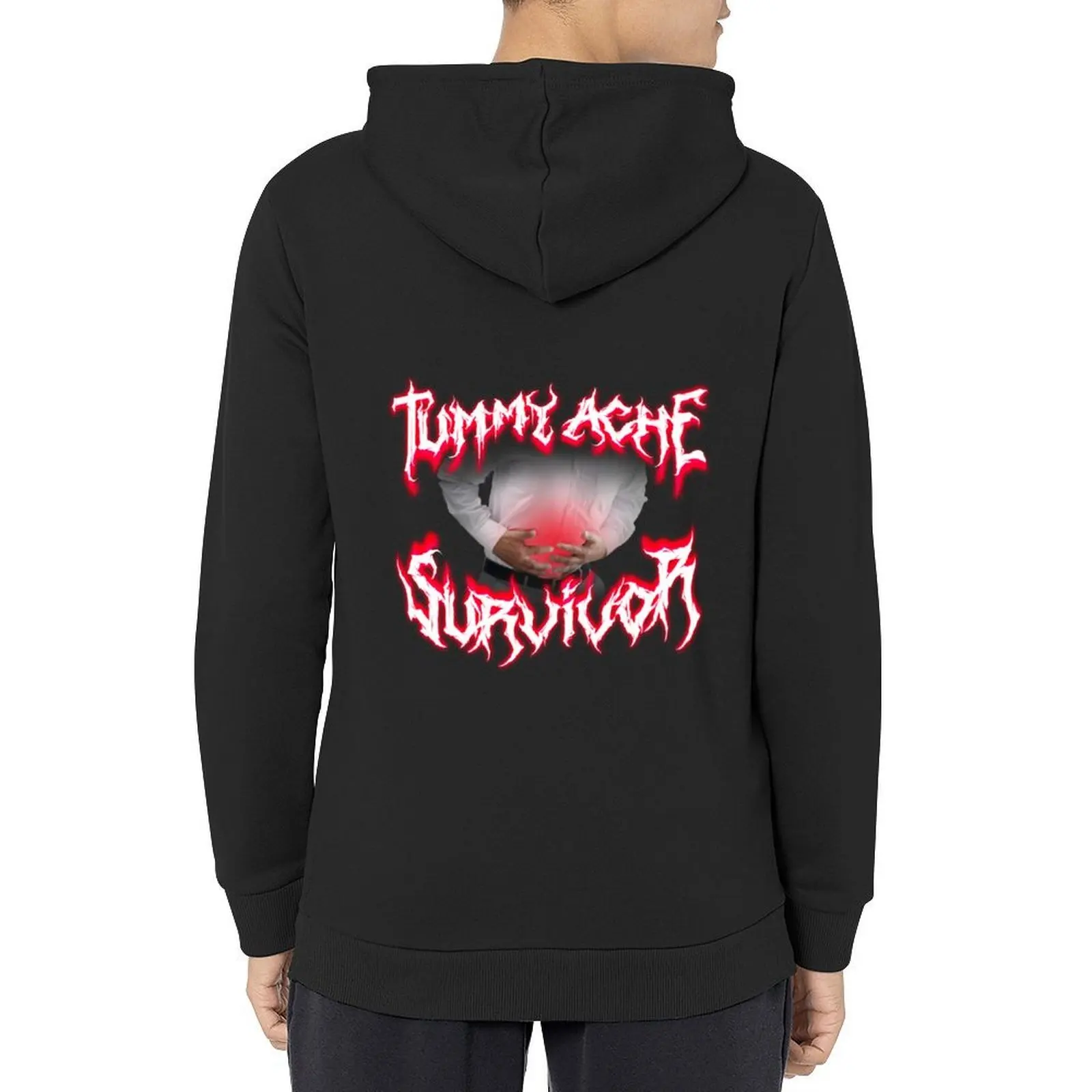 

Tummy Ache Survivor Metal Design Hoodie autumn jacket men mens designer clothes men wear new hoodies and sweatshirts