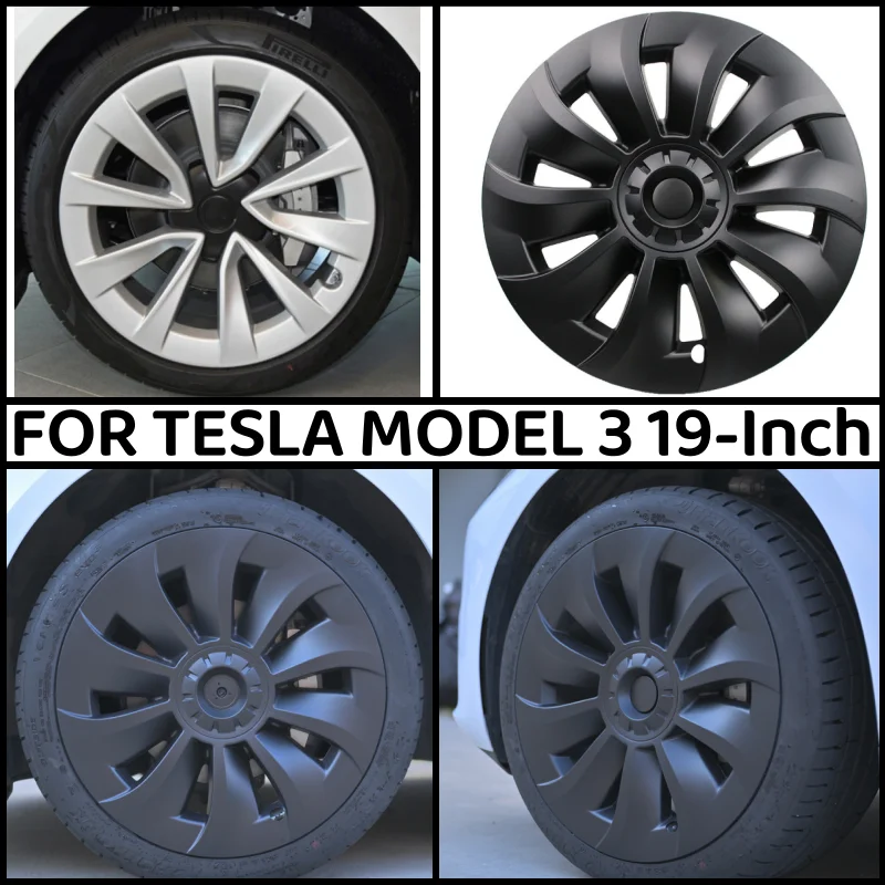 19Inch Hub Caps For Tesla model 3 2020-2023 Performance Wheel Hubcap Automobile Replacemen Wheel Cap Full Rim Cover Accessories