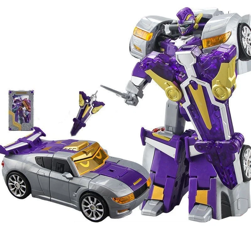 ของเล่นหุ่นยนต์แปลงร่างเมทัลการ์ดบอท รถบรรทุกพ่วงเหล็กหนักสีดำ พร้อมของเล่นเสริมแบบแปลงร่าง รุ่นของขวัญ