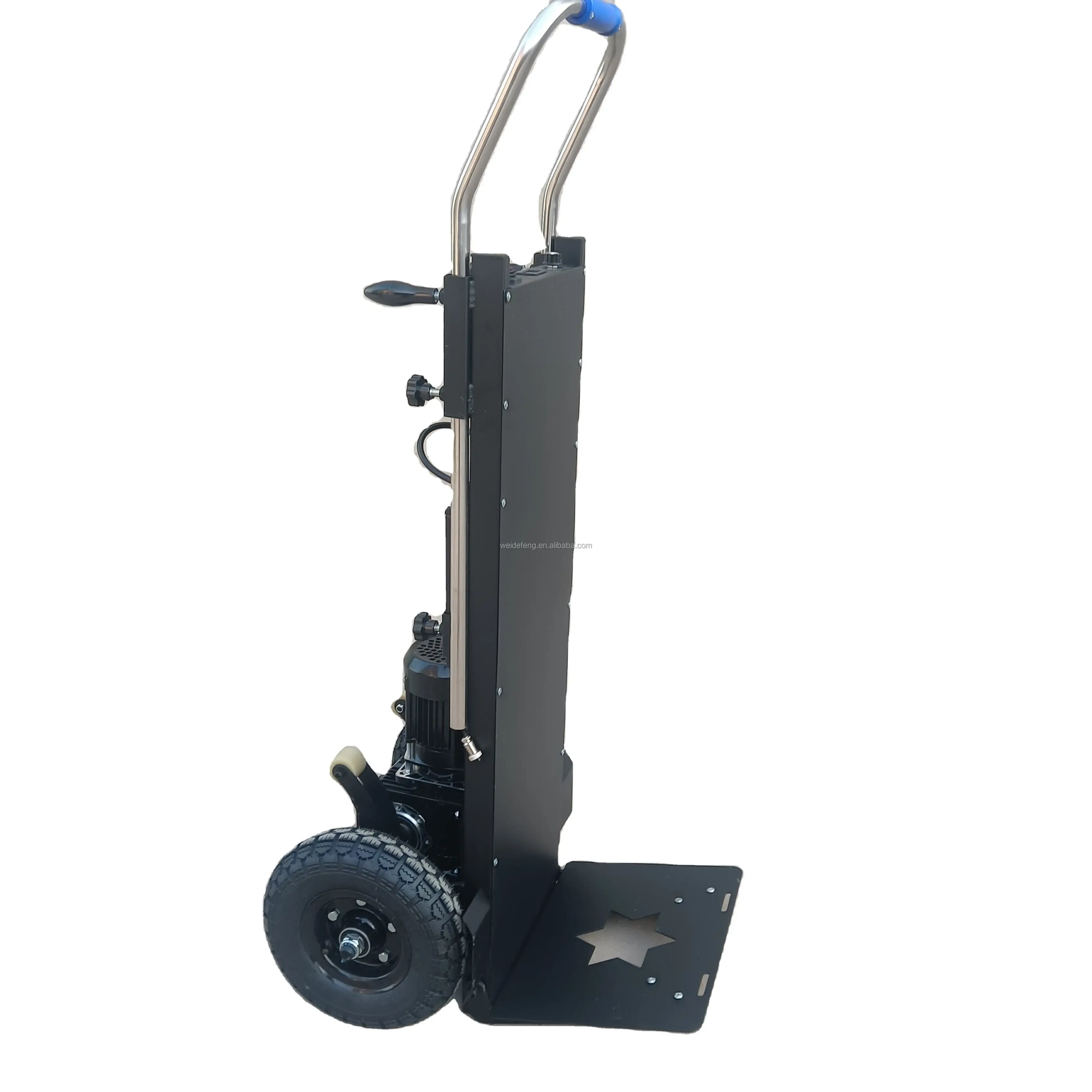 Electric Dolly Stair Climbing Trolley 2 Battery Stair Climbing Hand Truck Load Stair Climber Crawler Dolly Cart