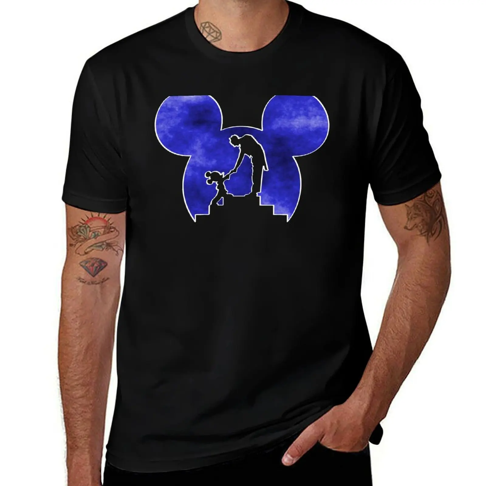 The Mouse and the Conductor T-Shirt Big and Tall Crew Neck Tee T-Shirt