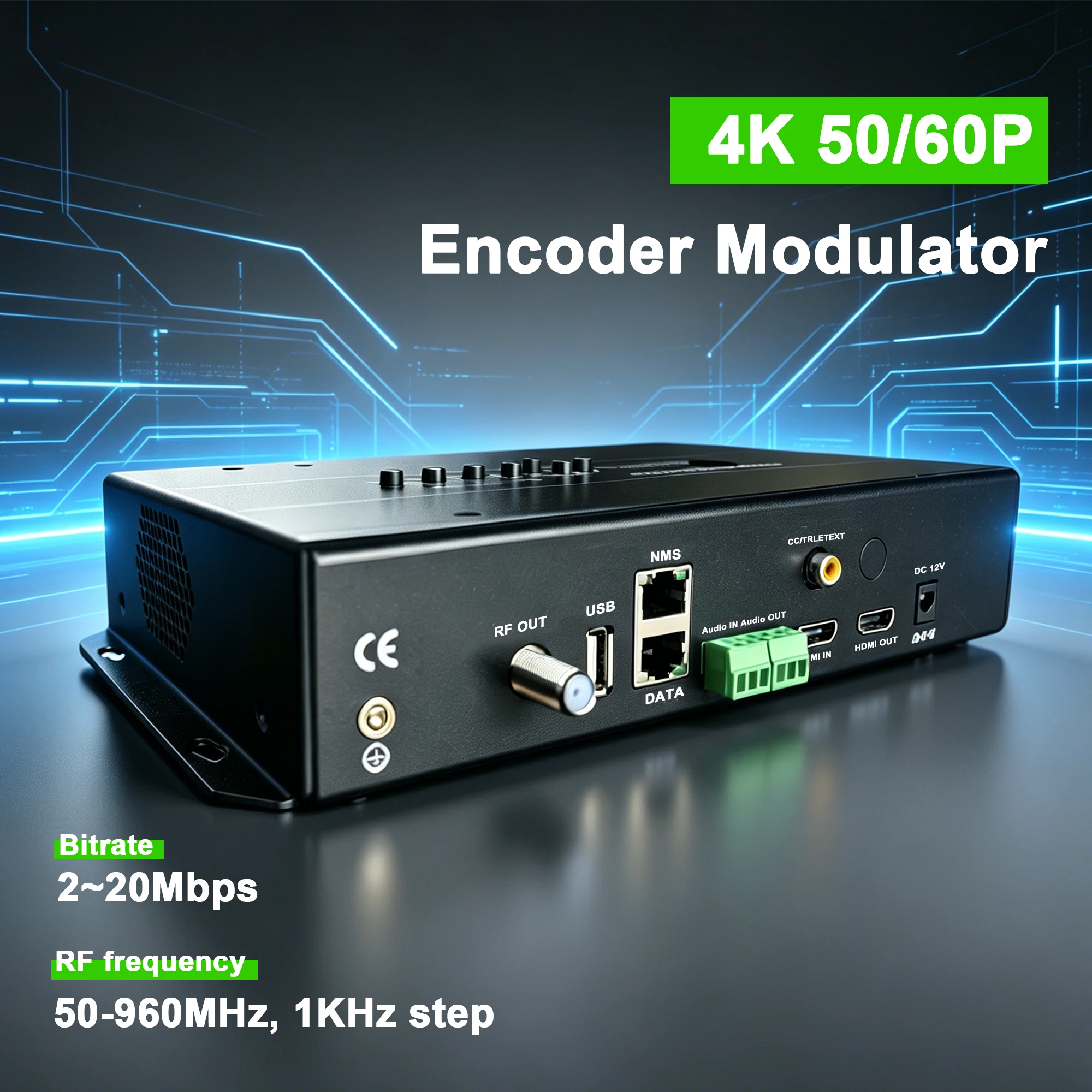 4K 50/60P Hdmi Encoder Modulator Applications for Home Entertainment, Surveillance Control, Hotel Digital Signage