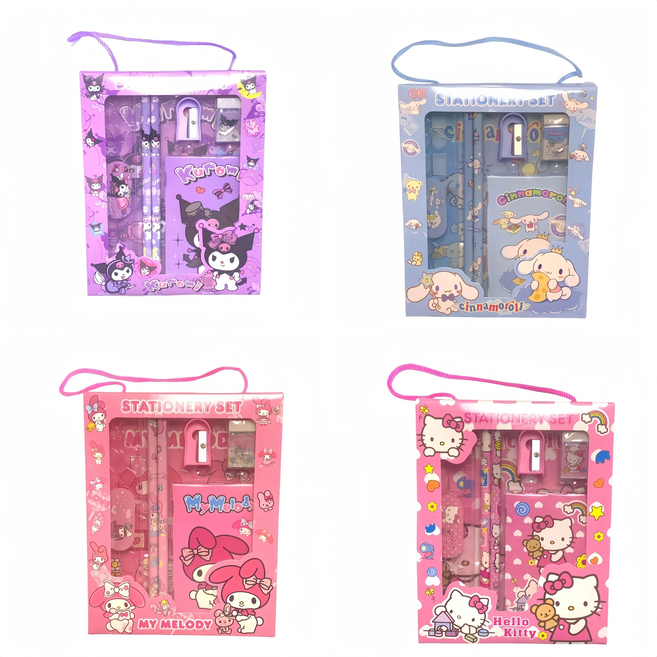 

10pcsSanrio Hello Kitty My Melody Kuromi Cinnamoroll stationery gift box back-to-school gift stationery gift set ChristmasgiftAA