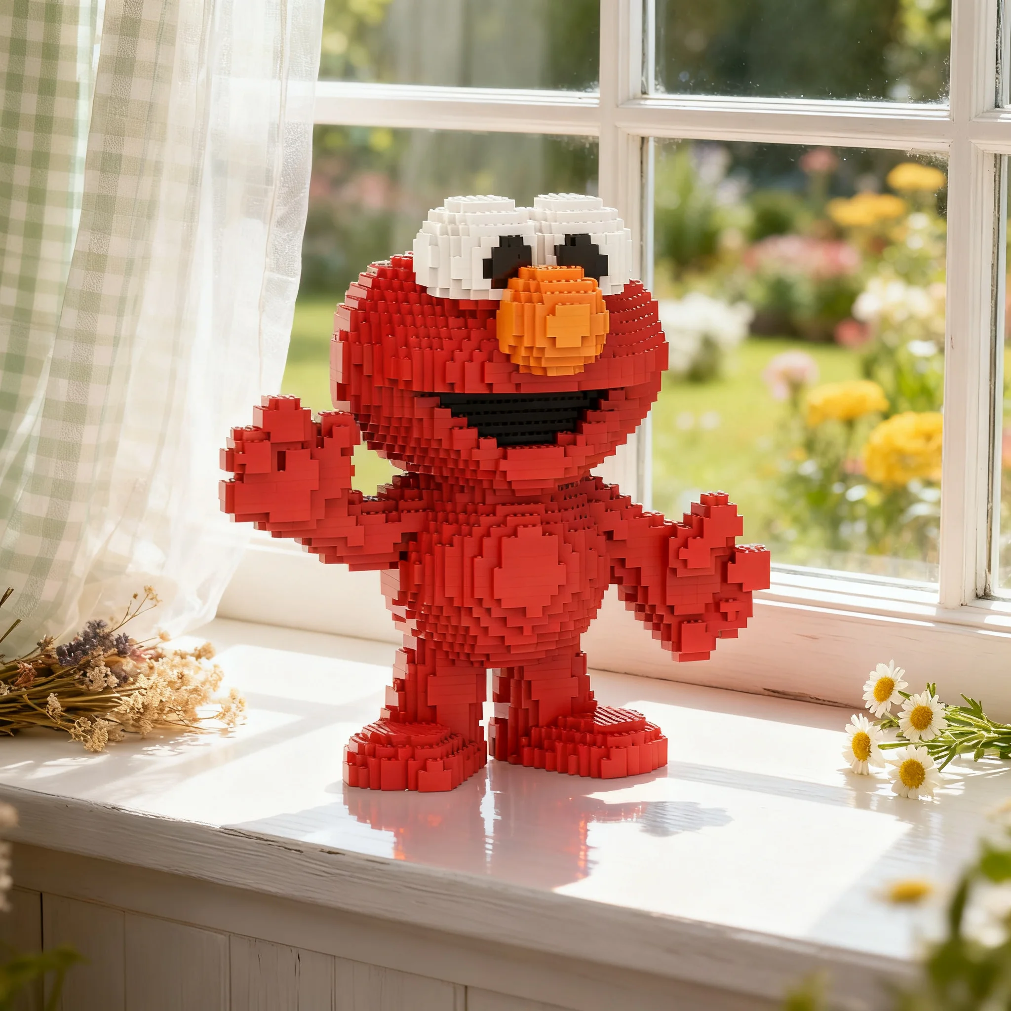 3646pcs MOC ELMO Sculptures Model Building Blocks DIY Assemble Brick Idea Display Education Birthday 3D Collection Creative