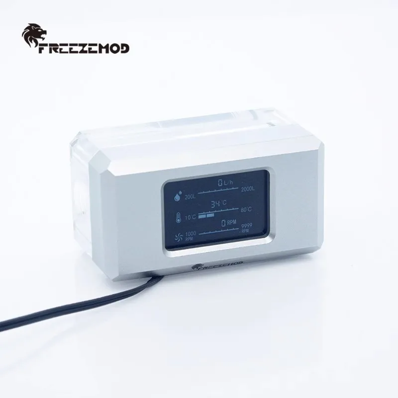 FREEZEMOD LSJ-ZN PC مبرد سائل 5 فولت ARGB مستشعر التدفق + معدل التدفق + ميزان الحرارة 3 في 1 شاشة تبريد المياه الرقمية OLED،