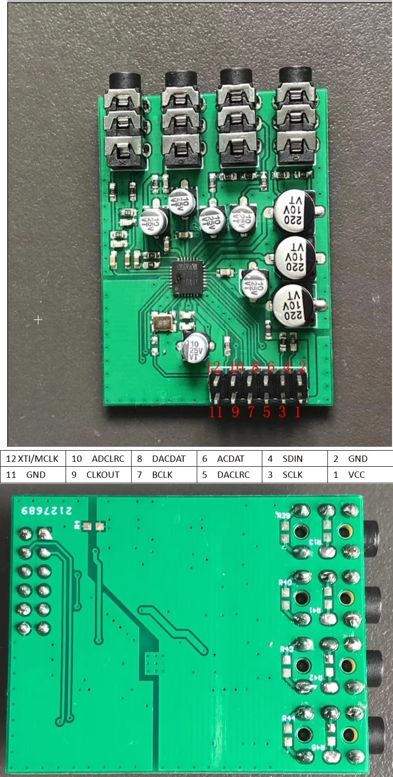 Módulo de audio WM8731 Módulo digital de conversión de audio Módulo de códec de audio Decodificación de AUDIO
