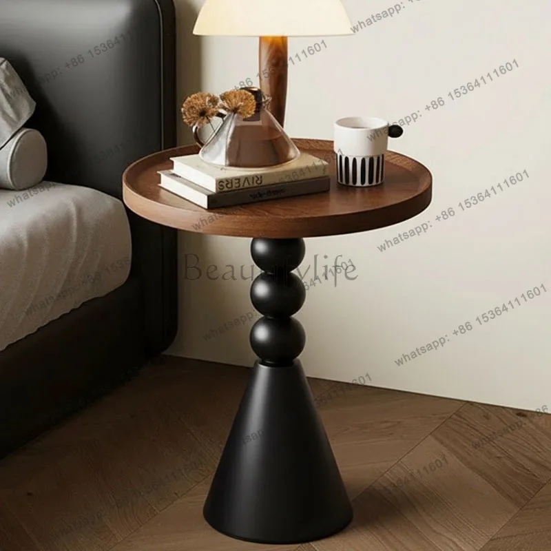 FG Modern Wood Bedside Table Bedroom China Trendy Mobile Luxury Coffee Decor Nightstand Librero Mesitas De Noche Home Furniture