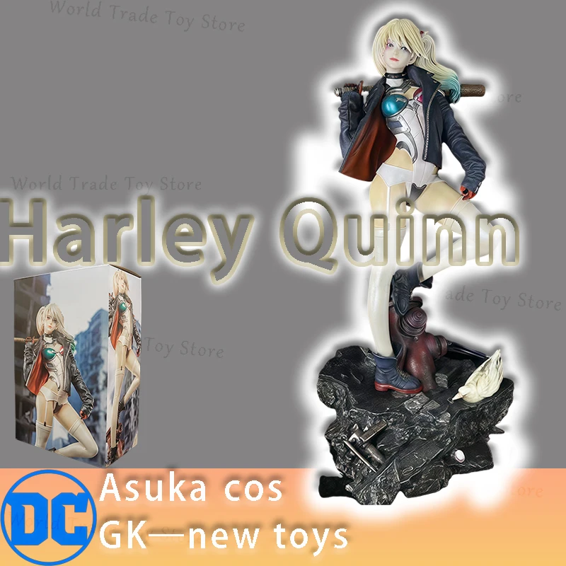 

GK Toys July New DC Series Statues Desktop Ornament Asuka cos Harley Quinn Handmade Pretty Girl Model Birthday Gift Ornament