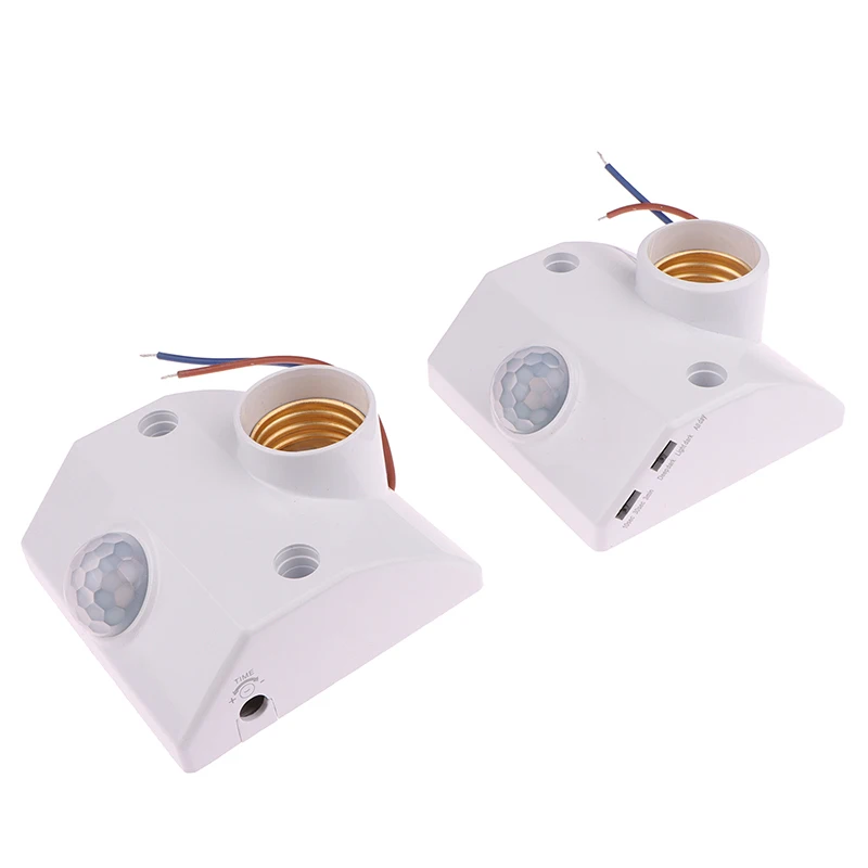 Automatic Human Body Infrared IR Sensor LED Bulb Light E27 Base PIR Motion Detector Wall Lamp Holder Socket AC 110V 220V