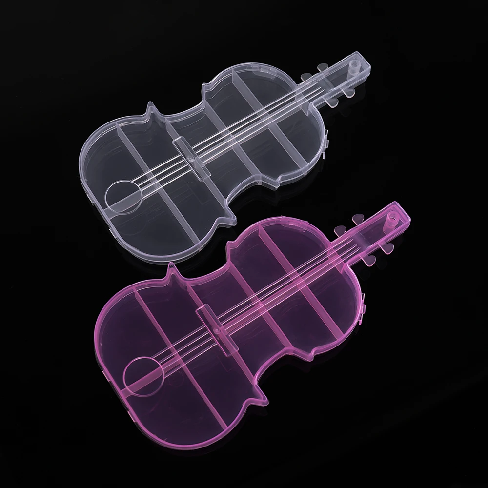 1 قطعة صندوق تخزين تقسيم بلاستيكي شفاف على شكل قلب شل صندوق كرتوني لتقوم بها بنفسك قلادة بها خرزات مجوهرات اكسسوارات مخزن