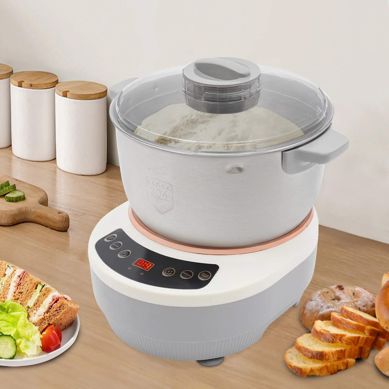 

Электрическая тестомес 200 Вт, 110 В с функцией ферментации, тестомес, машина для замешивания муки для хлеба для пиццы