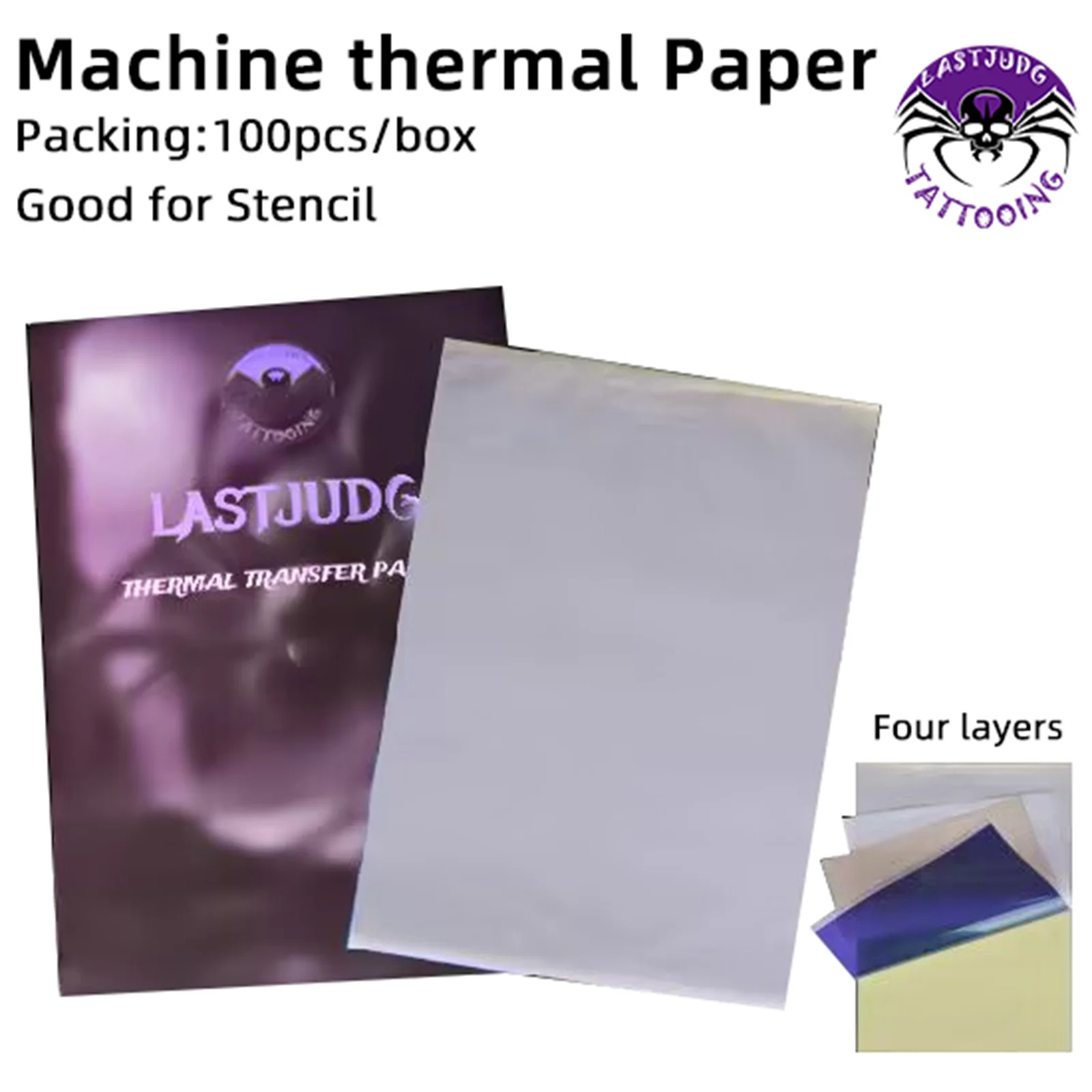 LASTJUDG Tattoo Transfer Pape High-quality 100PCS A4 Tattoo Stencil Paper Copy Paper Thermal Paper For Tattoo Transfer Machine