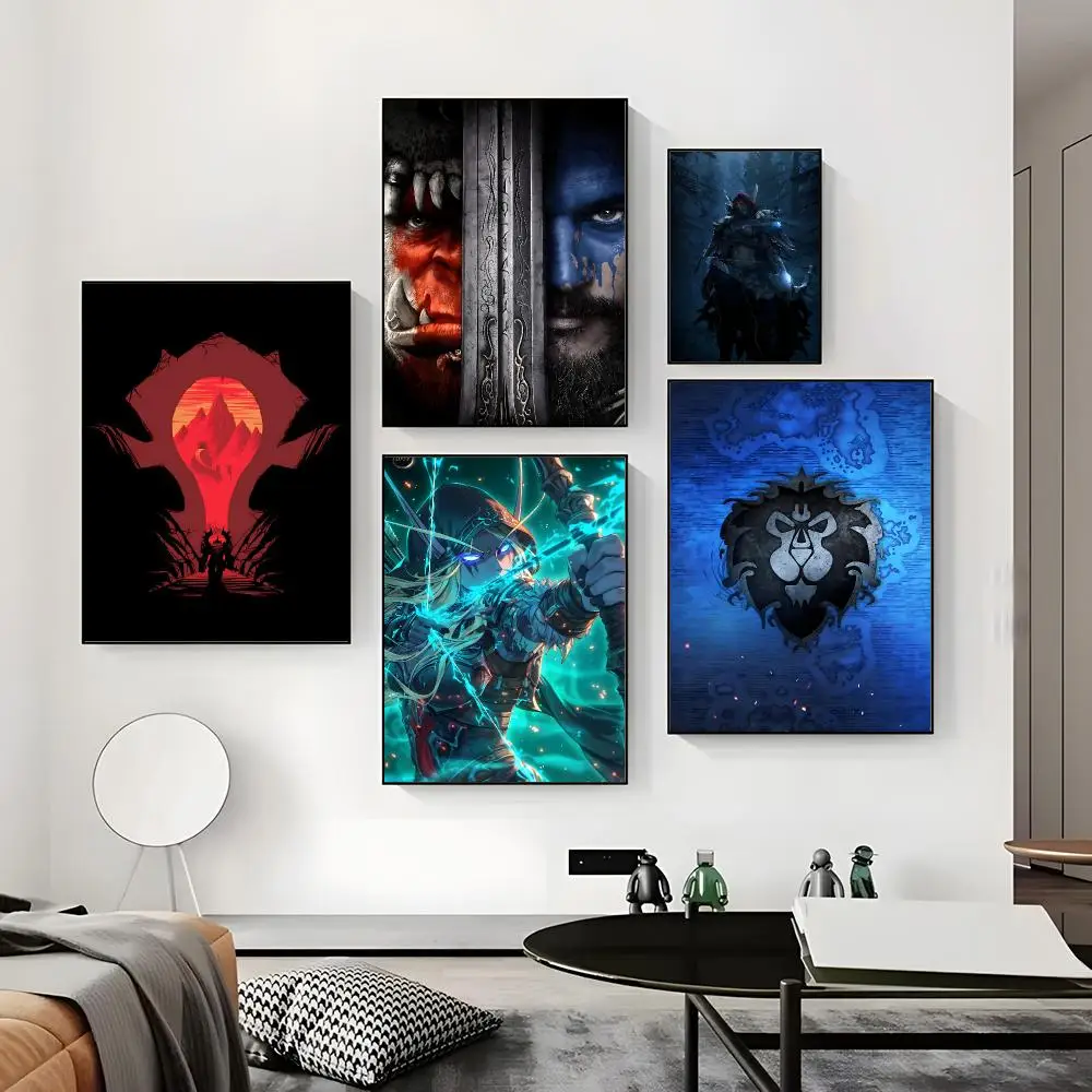 Game W-World Of Warcraft Poster Paper Print Home Living Room Bedroom Entrance Bar Cafe Art Painting Decoration