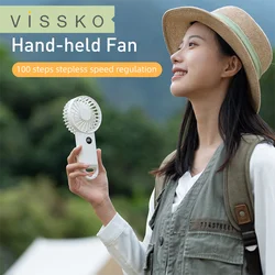 Vissko Mini Portable Fans Handheld USB Rechargeable Fan Mini Desktop Air Cooler Outdoor Fan Cooling Travel Hand Fans