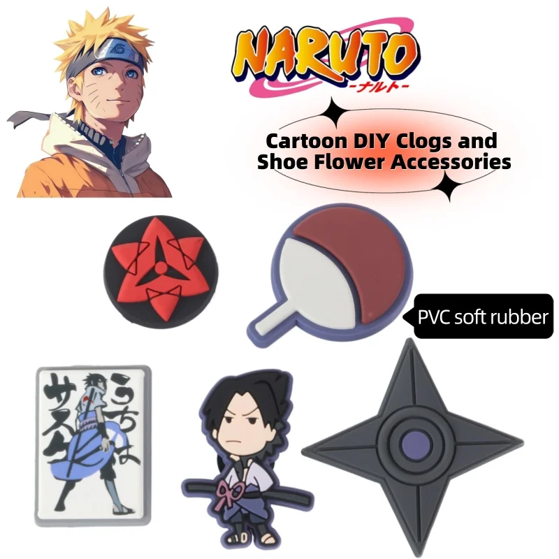 Cartoon Naruto Anime Peripheral Series DIY Clog Charms PVC Soft Rubber Clog Creative Personalized Shoe Accessories Decoration