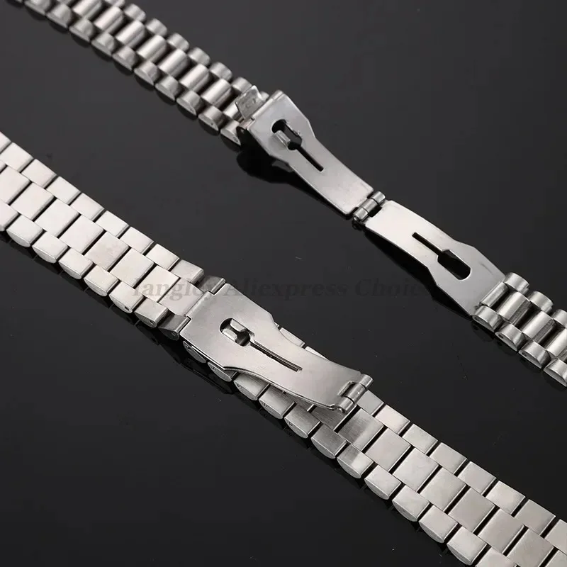 17mm 20mm Stainless Steel Strap for Rolex Watch Band for Oyster Bracelet Curved End Metal Belt Men Watch Replacement Wristband