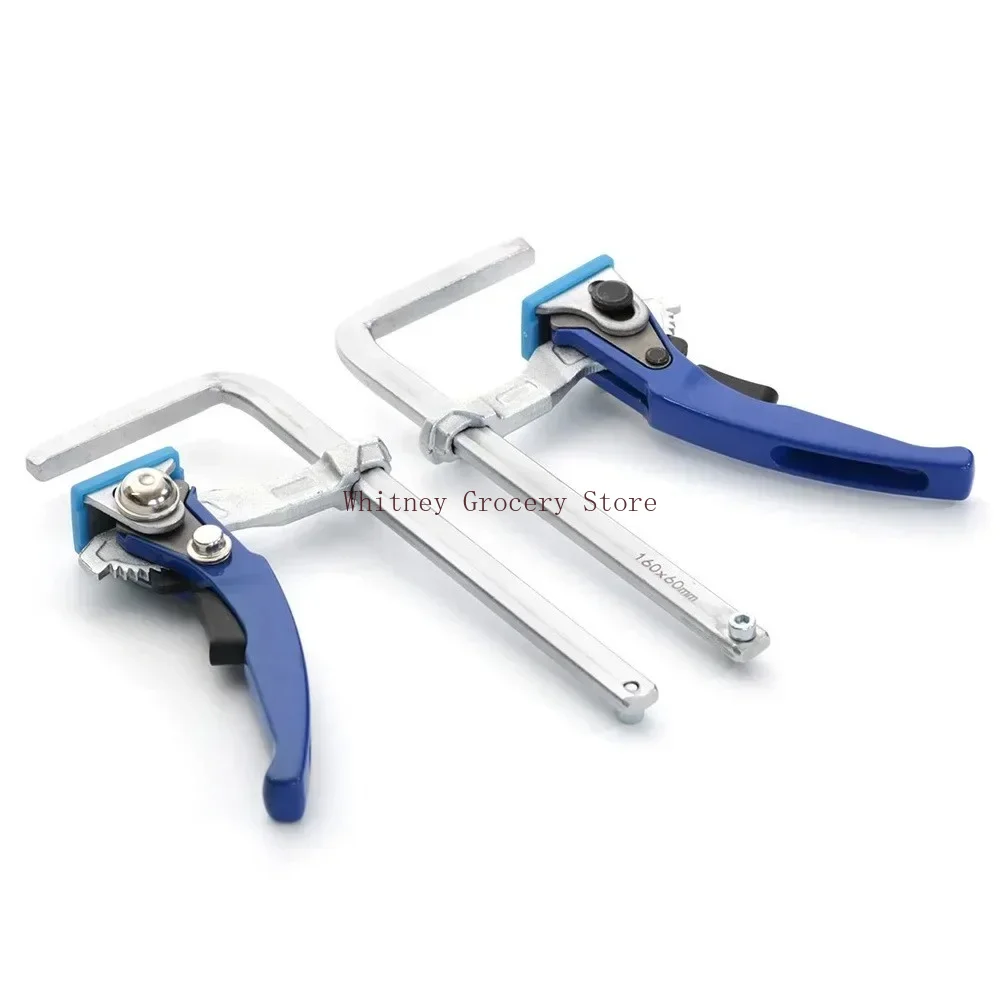 

1PC 160x60mm Wood Quick Guide Rail Ratchet Clamp Woodworking F Clamp Quick Clamping for MFT and Guide Rail System Hand Tools