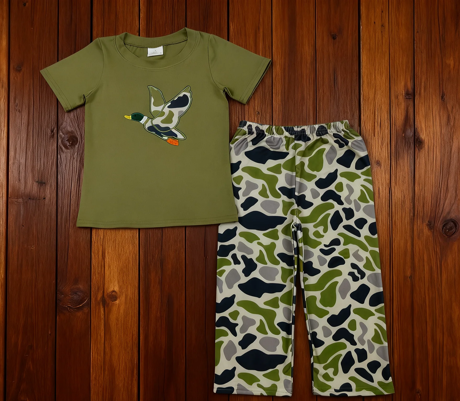 

Z1020-13 BSPO0583 Kids Outfit Short Sleeve Top With Pants Set Children Clothes