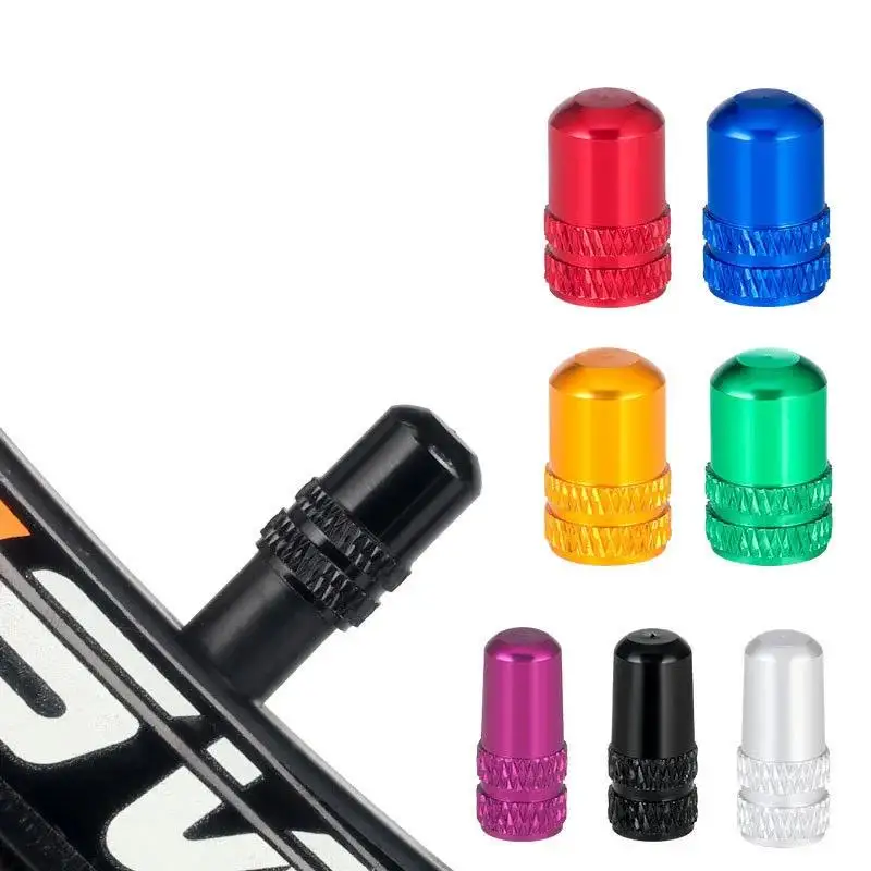 4/10 pcs Bicycle Tire Valve Cap Aluminum Alloy Schrader/Presta  Valve Core Lends Mtb Tubeless Valve Cover Mtb Bike Accessories