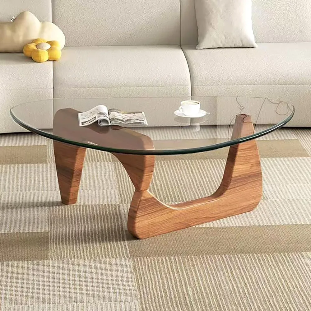 

Modern Glass Coffee Table for Living Room, Small mid Century Coffee Table, Stylish Coffee Tables, Suitable for Bedroom Living Ro