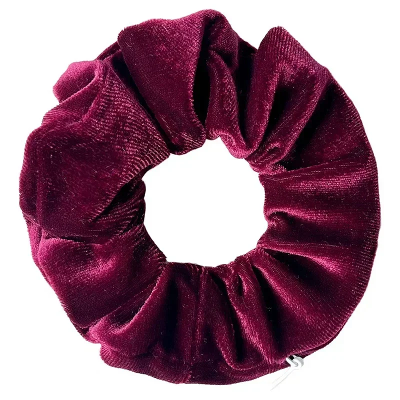 1PC Portable Hidden Safe Sight Secret Hair Tie Storage Case Hair Scrunchie With Zipper Hide Key Cash Jewelry Hair Accessories