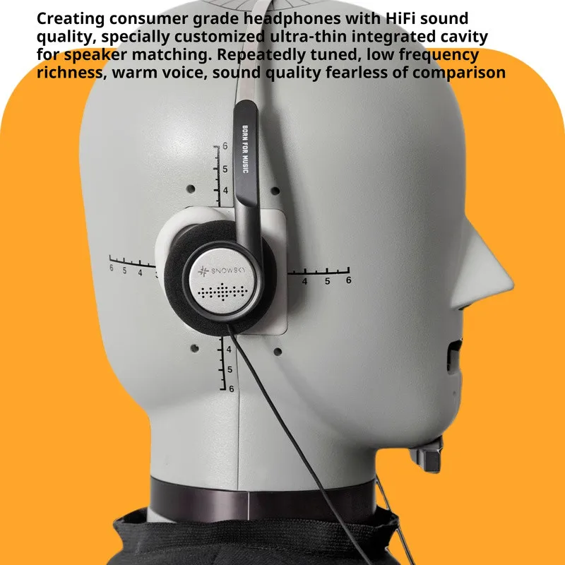FiiO Snowsky ลมแบบมีสายหูฟัง HIFI 40 มม.หมุน Earmuffs น้ําหนักเบา Retro หูฟังที่กําหนดเองชุดหูฟังเพลง