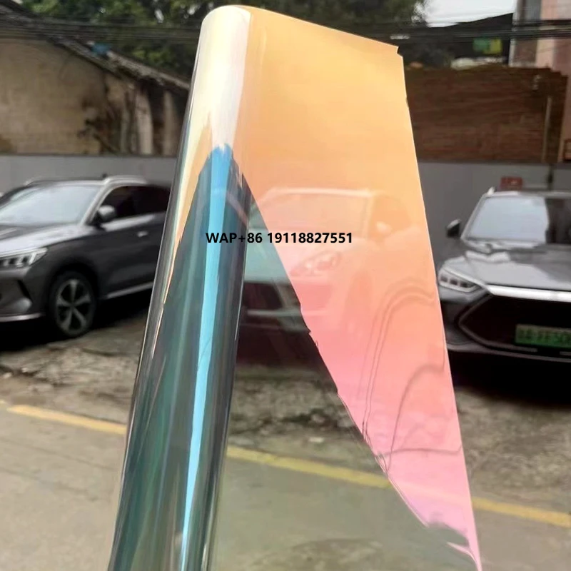 

Chameleon Tint Sunset Burning Sky Red Chameleon Tint Film for Car Window 80% Solar Colored Blue Chameleon Tint