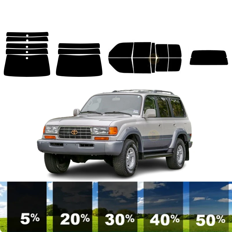 

precut Removable Window Tint Film For Car 100% UVR 5%-70%VLT Heat Insulation Carbon ﻿For TOYOTA LAND CRUISER 4 DR SUV 1998-2007