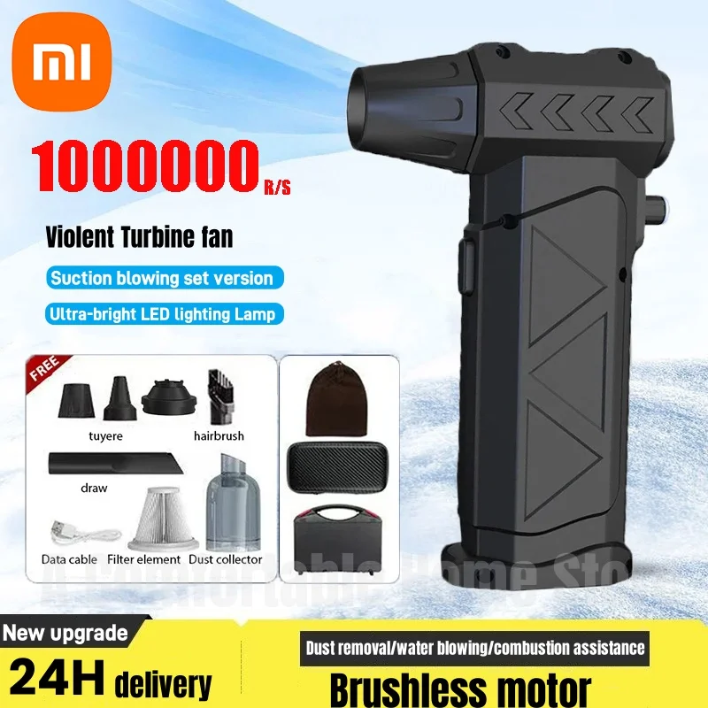 Xiaomi Violent Turbofan 1000000 об/мин мощный воздуходувка портативный беспроводной очиститель пыли TypeC зарядка бесщеточный струйный вентилятор для дома Xiaomi Violent Turbofan 1000000 об/мин мощный воздуходувка портативный беспроводной очиститель пыли TypeC зарядка бесщеточный струйный вентилятор для дома